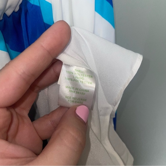 Lilly Pulitzer Caldwell Sail Stripe Colorblock High Low Strapless Maxi Dress Med - Picture 6 of 9